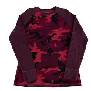 Polo Ralph Lauren Camo Shirt Men’s Medium Pony Logo Waffle Knit